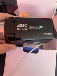 AC13 4K Ultra HD Handheld Camcorder Black ,  Two Batteries, Tested7