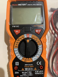 PM18C Digital Multimeter DC AC Voltage Current Tester Manual Range Backlight6