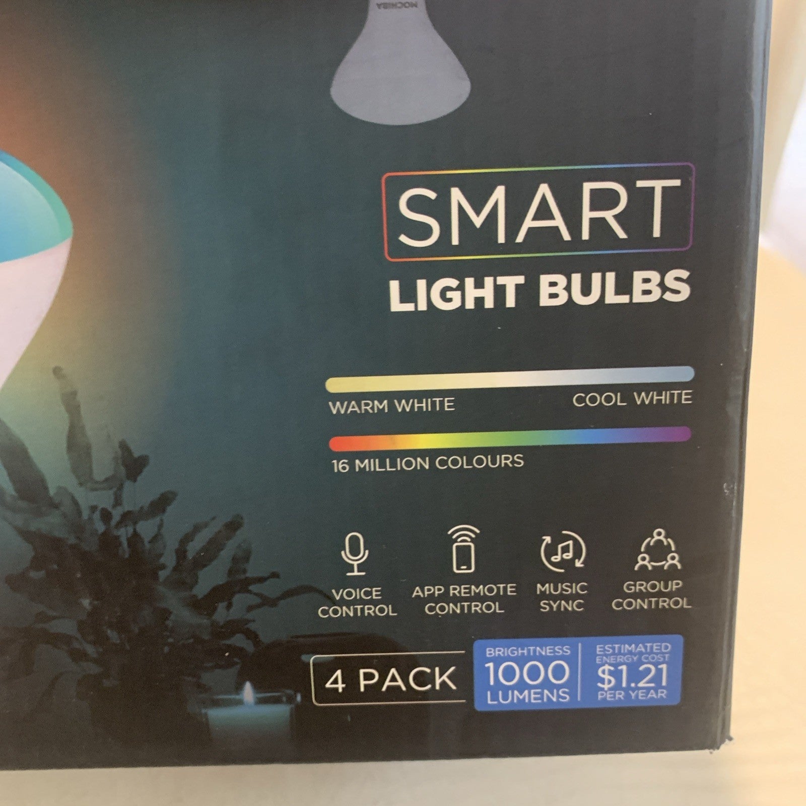Mochiba Smart Light Bulbs 4-Pack LED br4prgbcw3
