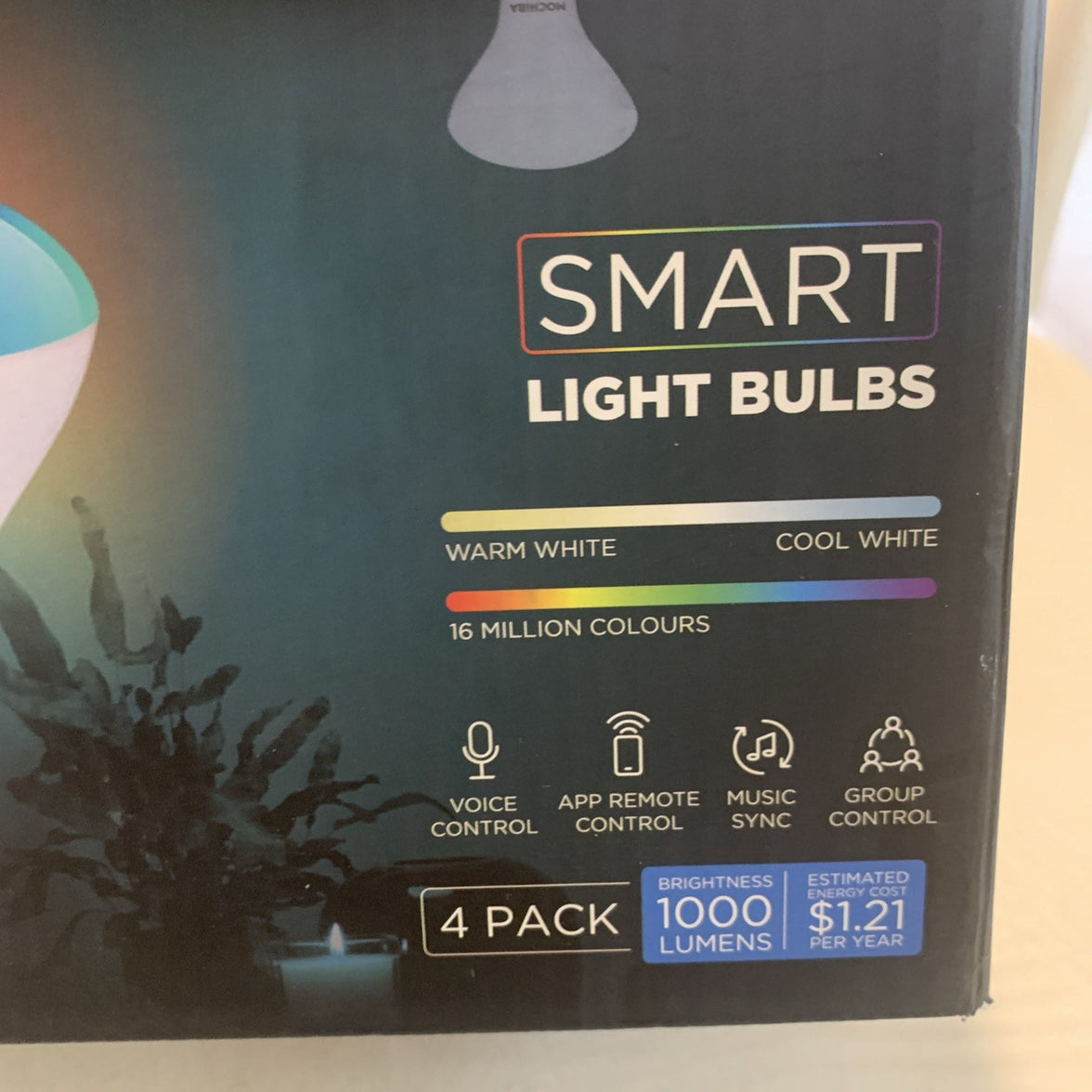 Mochiba Smart Light Bulbs 4-Pack LED br4prgbcw3