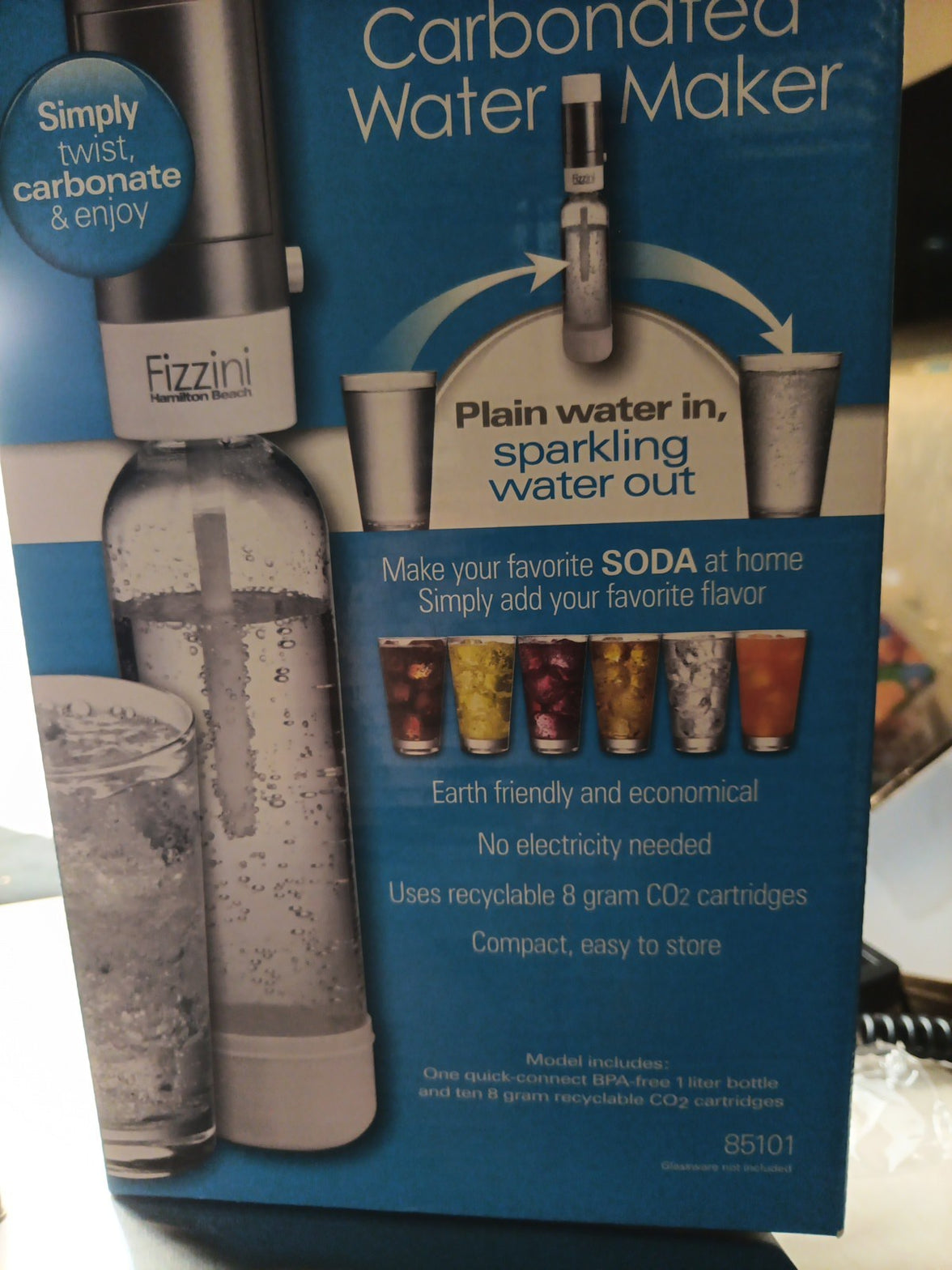 Hamilton Beach Soda Station 85105 Hand Held Carbonated Soda Maker New 1