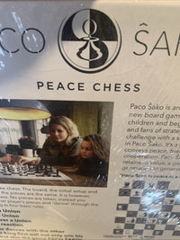 Nutt Heads Paco Sako Peace Chess Set Strategy Board Game Black & White NEW4