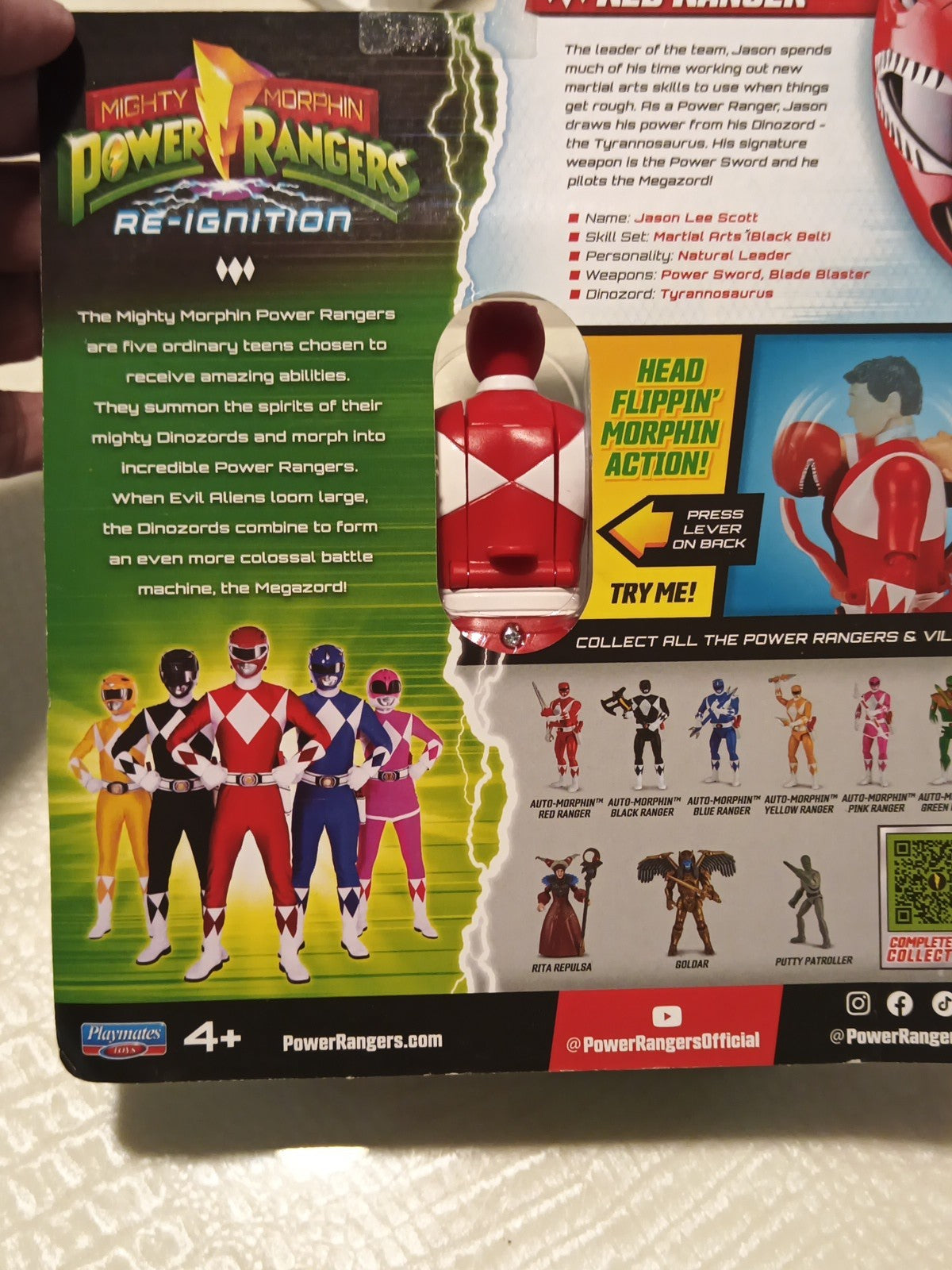 Playmates Toys Mighty Morphin Power Rangers Re-Ignition Auto-Morphin Red Ranger3