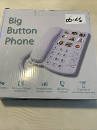 BIG BUTTON PHONE FOR SENIORS CORDED LANDLINE 9 SPEED DIAL Extra Load Ringer0