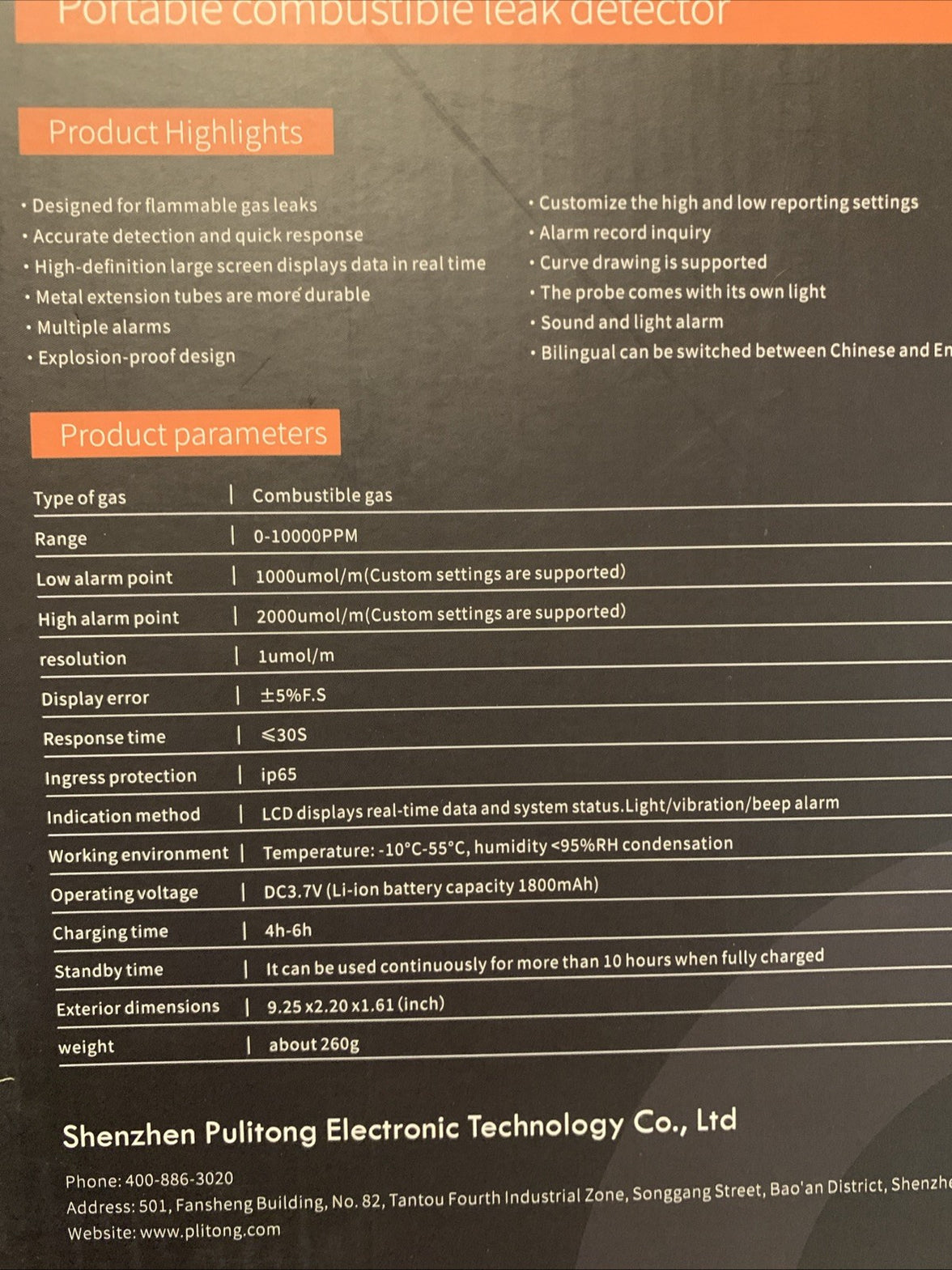 Sooguard Portable Natural Gas Leak Detector - New5