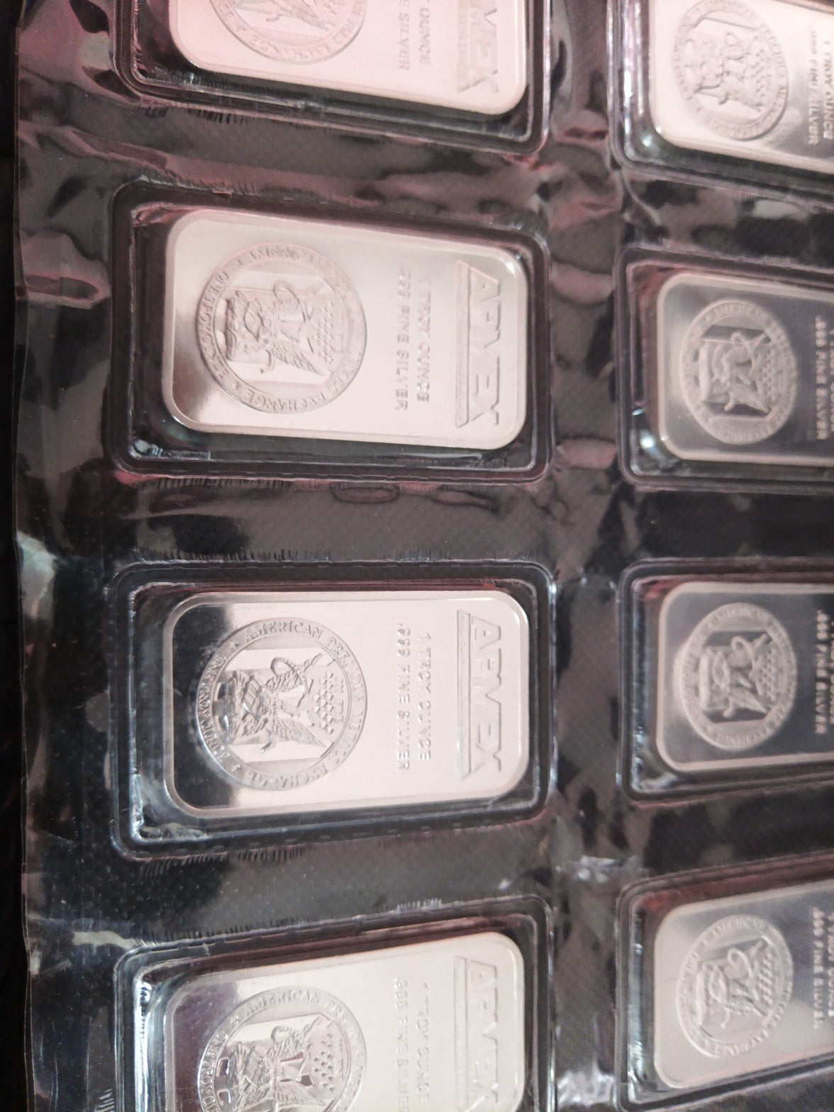 1 oz APMEX Silver Bar (Lot of 10)1