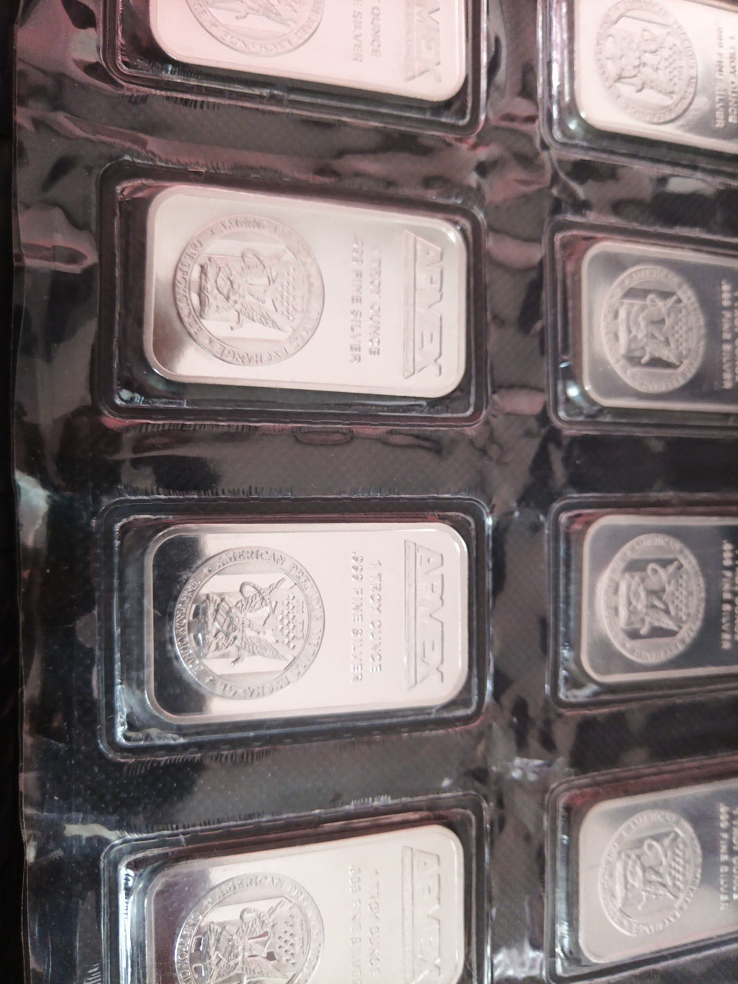 1 oz APMEX Silver Bar (Lot of 10)1