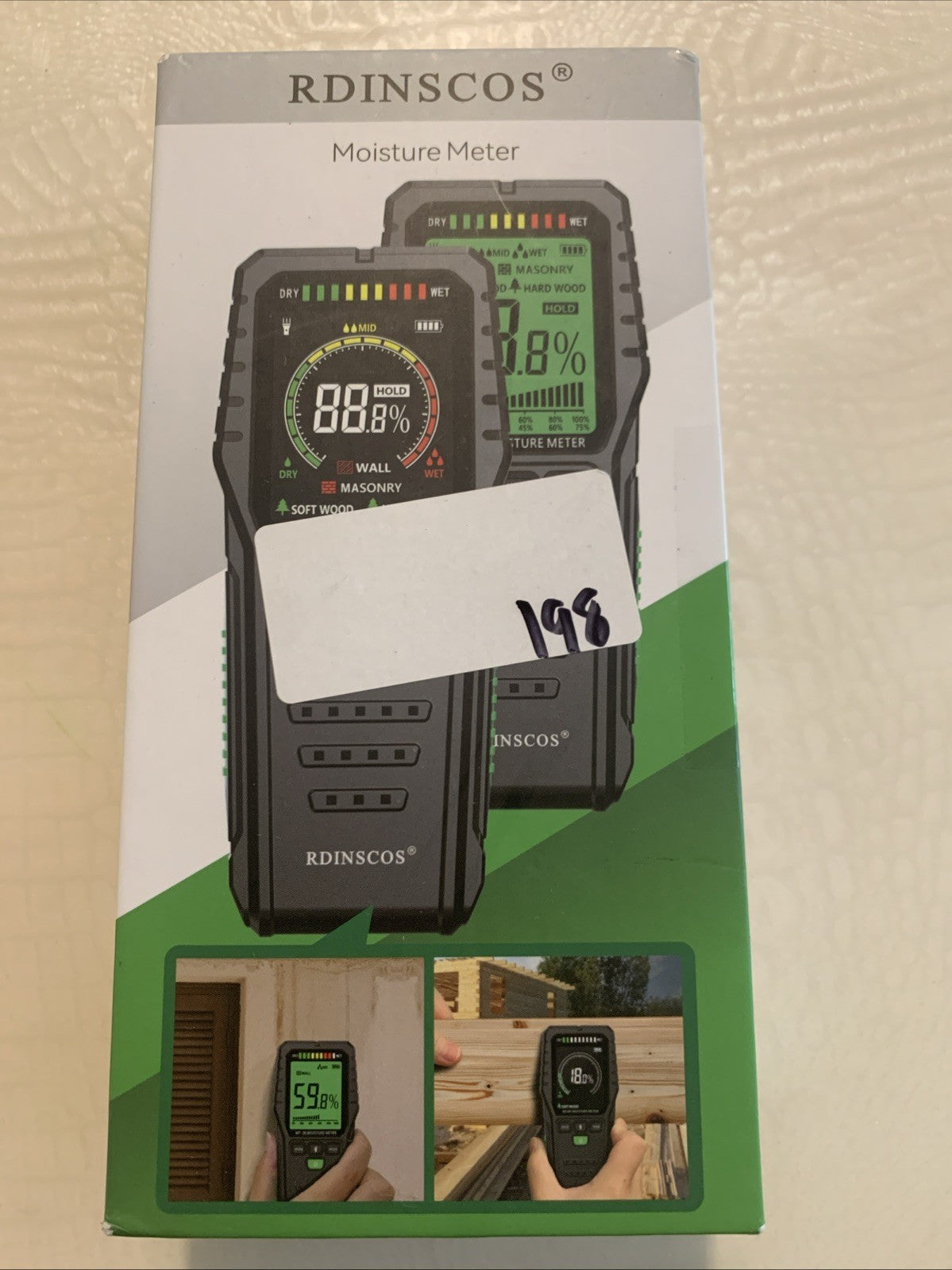 RDINSCOS Digital Wood Moisture Meter Pinless Type0