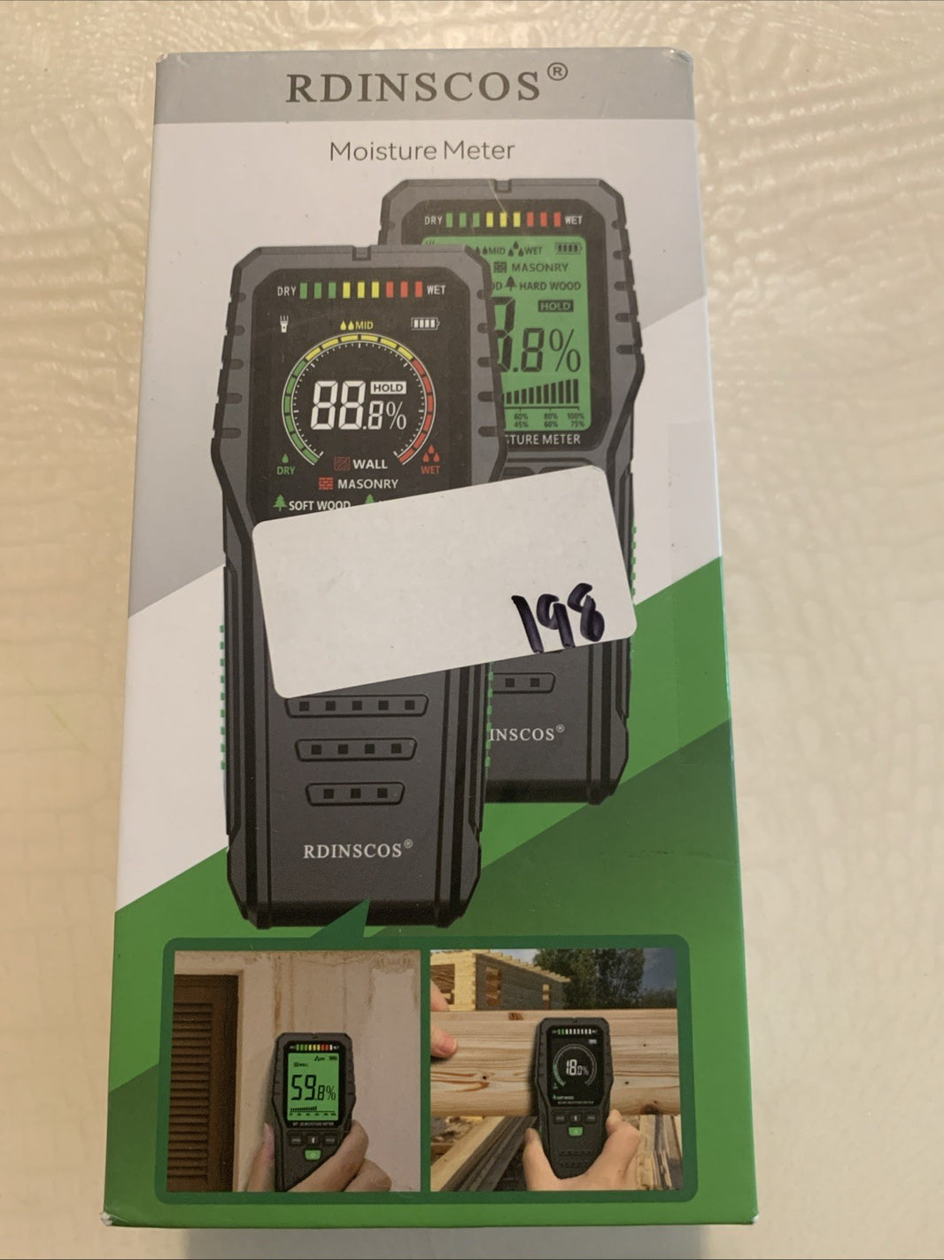RDINSCOS Digital Wood Moisture Meter Pinless Type0
