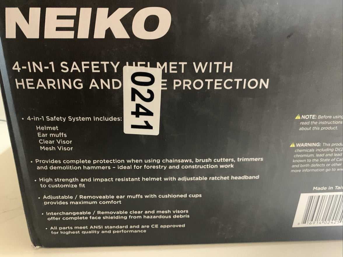 New Neiko 4-IN-1 Safety Helmet with Hearing and Face Protection in Origin Box10