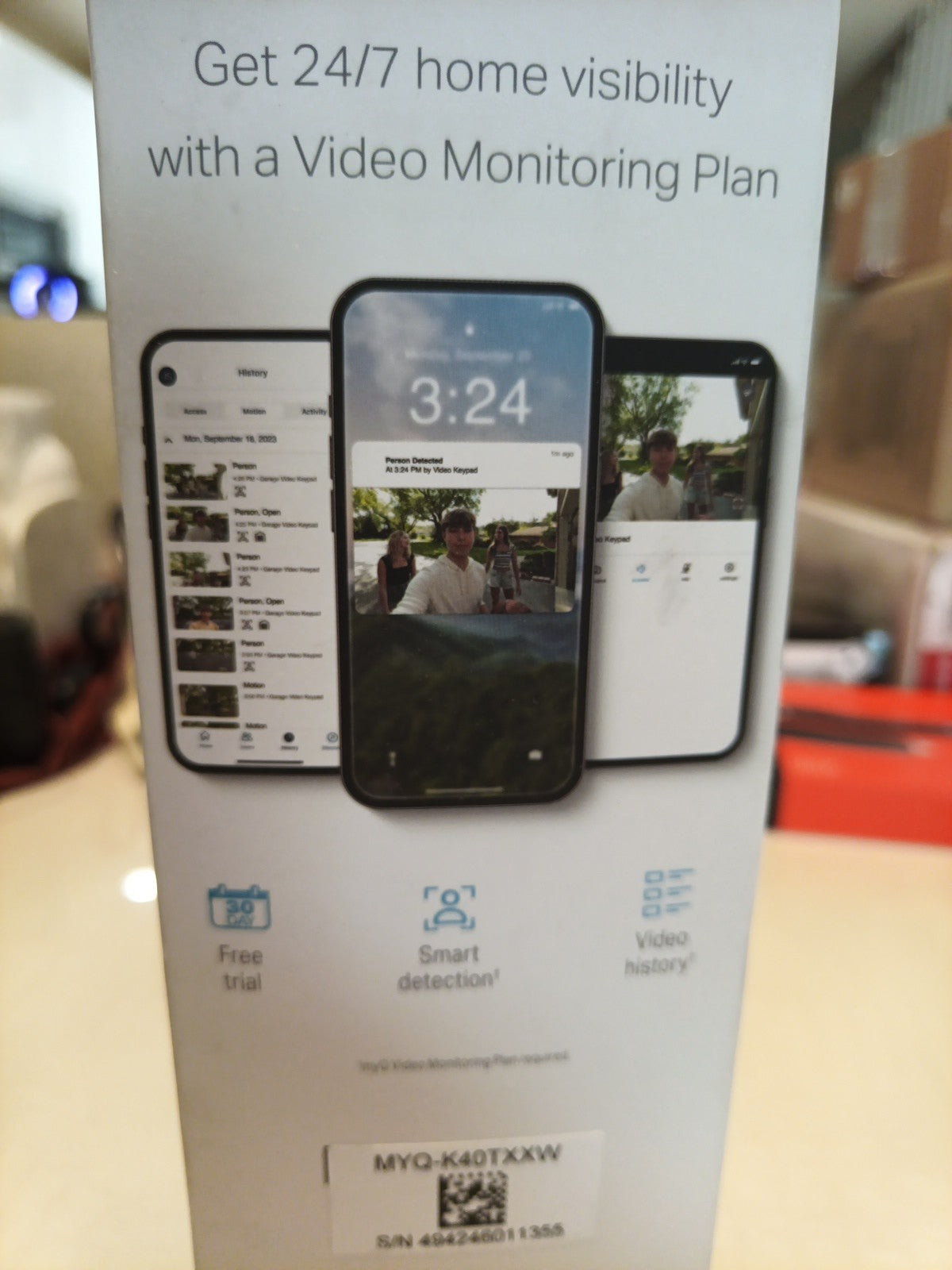 myQ Smart Garage Video Keypad NEW Sealed HD Camera 2-Way Talk LiftMaster Works1