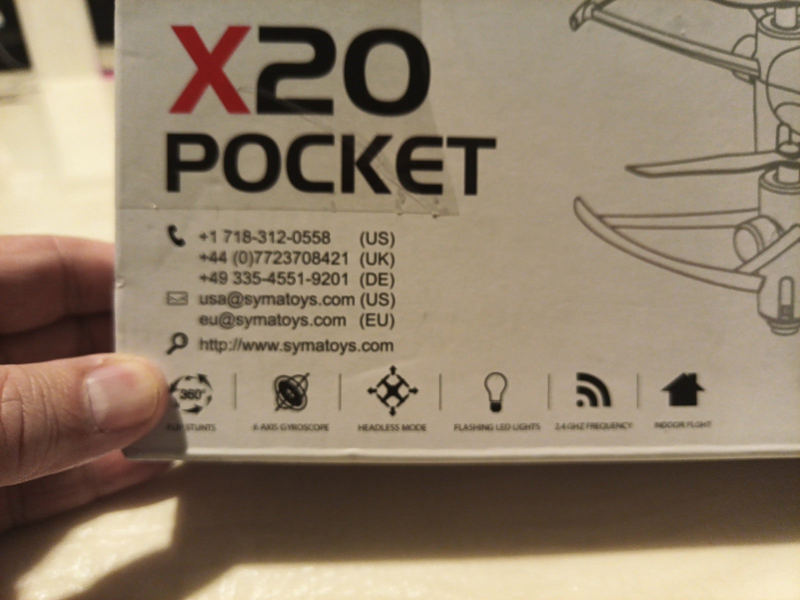 NEW Syma X20 Pocket Drone 4 Channel Remote Control Quadcopter in Blue1