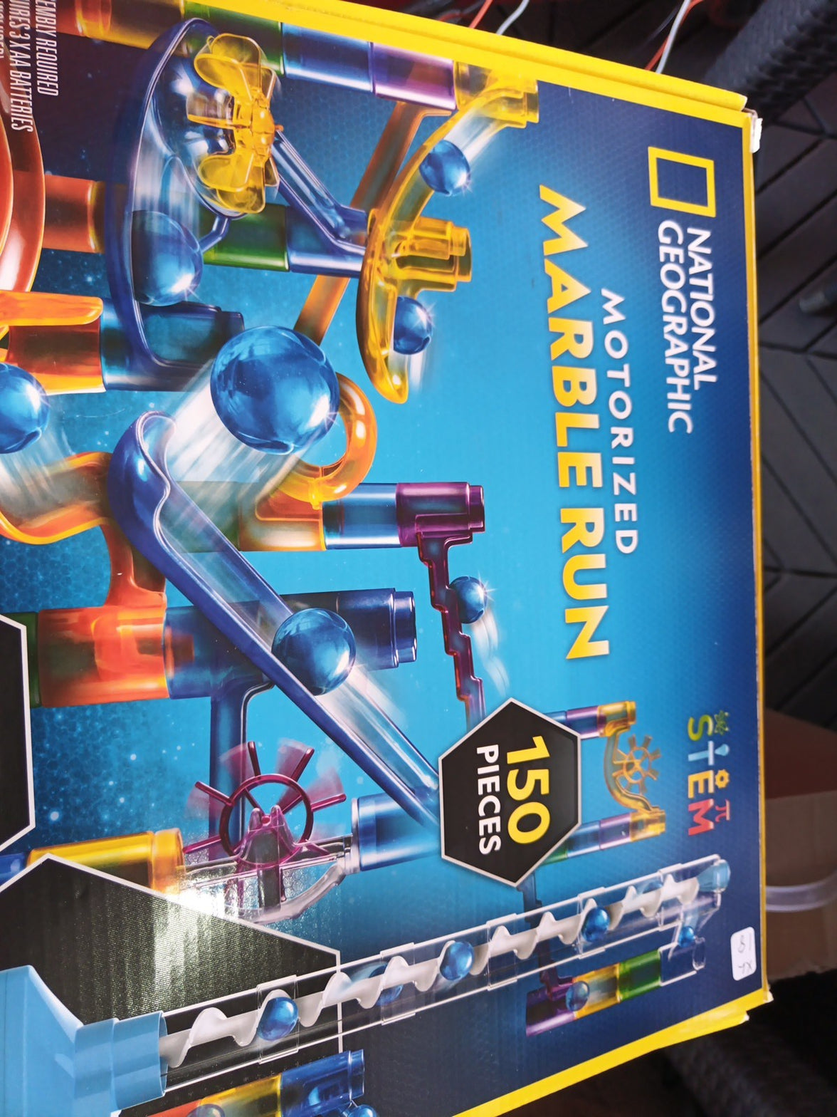 National Geographic Motorized Marble Run 150 Piece STEM Toy Spiral Elevator0