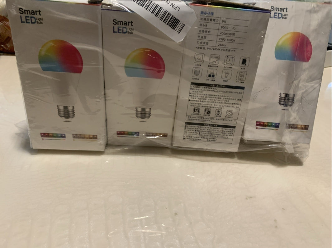 4 Pack - Wifi Smart Bulb 9W E26 Multi-Color LED Lamp Google App 2700k-6500k New1