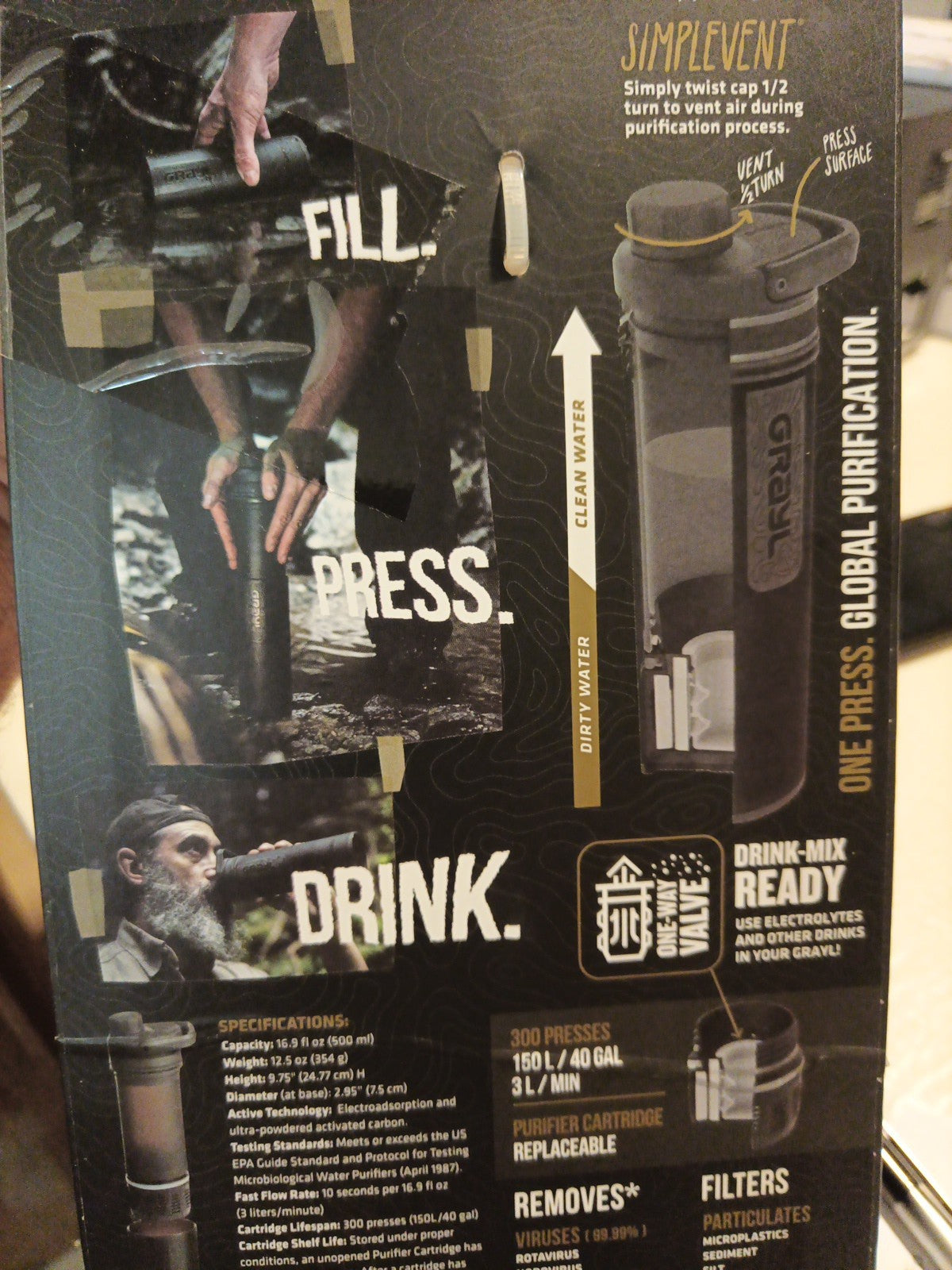 ZULU Ace Vacuum Insulated Stainless Steel Water Bottle with 24 Ounces, Black 6