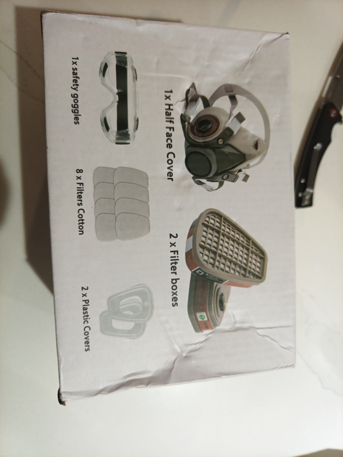 X2 Half Face Gas Mask Cover Painting Spraying Respirator Work Facepiece3