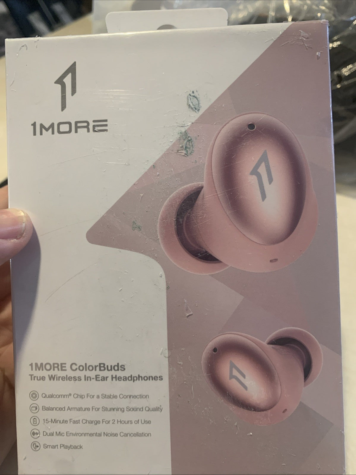 1MORE ColorBuds ESS6001T Bluetooth In-Ear Headphones Pink Noise Cancelling IPX50