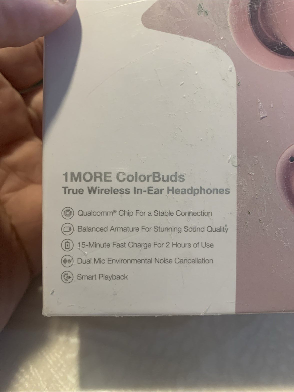 1MORE ColorBuds ESS6001T Bluetooth In-Ear Headphones Pink Noise Cancelling IPX51