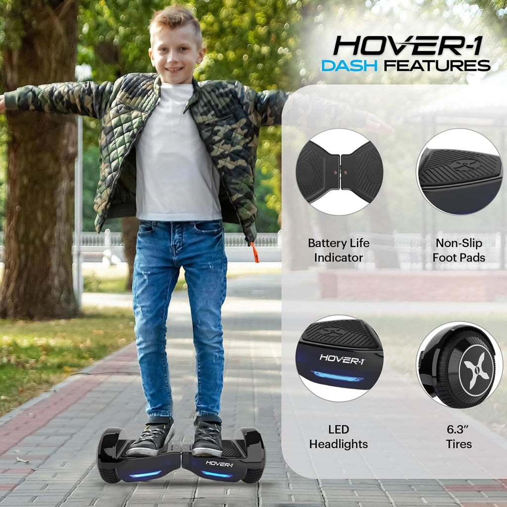 Hover-1 Dash Self Balancing Electric Hoverboard w/5 Mph Max Speed, Black1