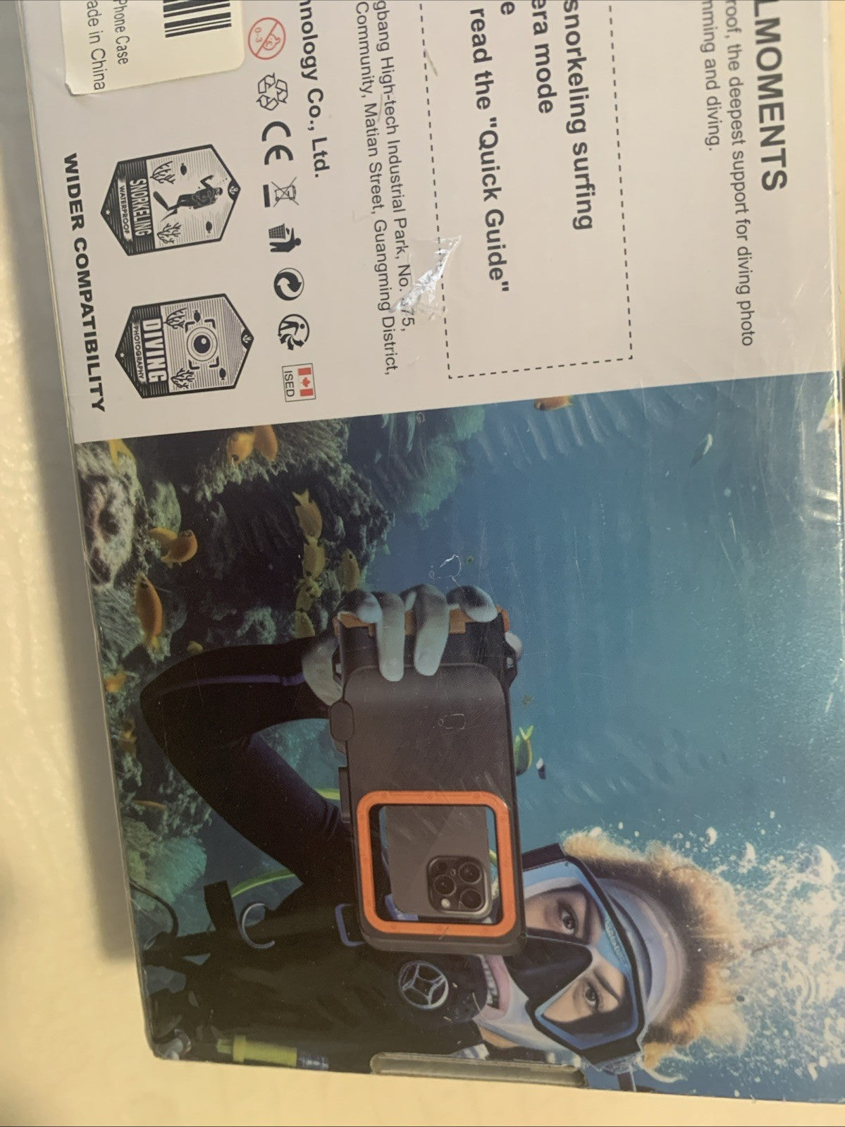 NEW 4th Gen Diving Waterproof Case Professional, Blue Aqua Underwater Phone Case4