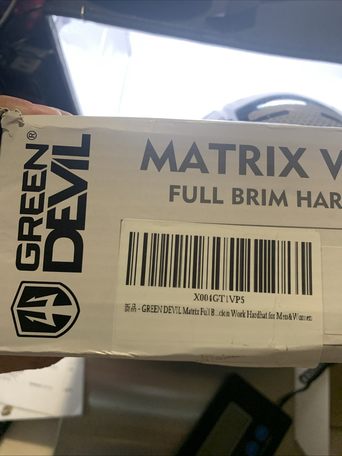 GREEN DEVIL Matrix Full Brim Hard Hat with Headlight Vented Construction Safe...5