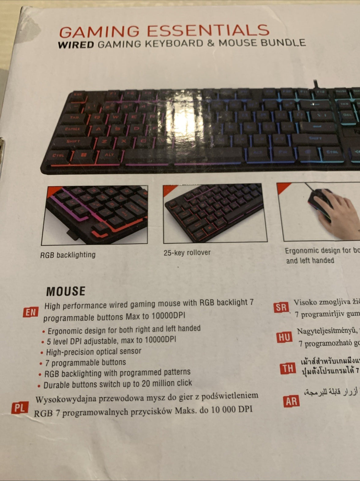 Red Dragon S107rgb Wired  Gaming Keyboard and Mouse Combo RGB Backlit LED5
