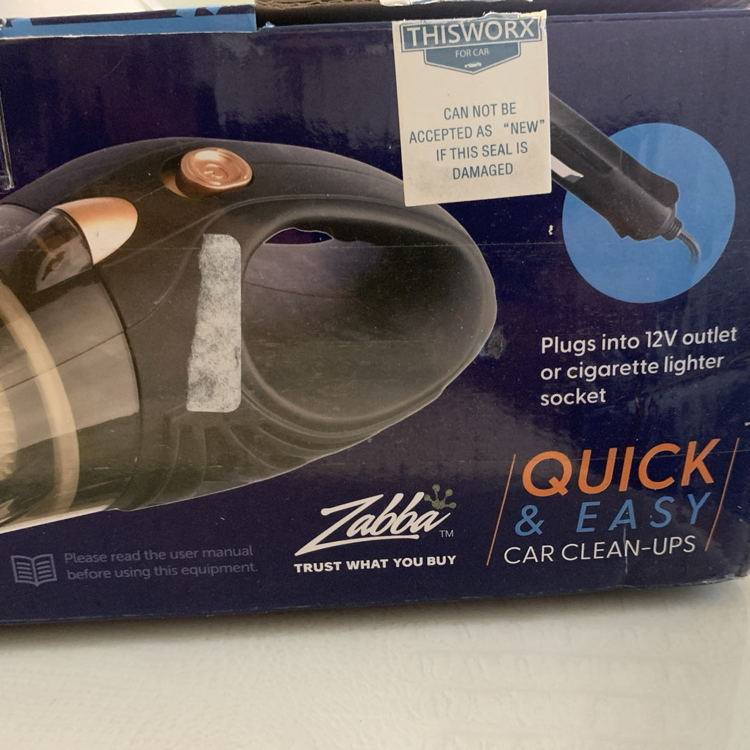 Zabba Thisworx Corded Car Vacuum Cleaner W/ Accessory Kit 12V Extra Filter New1