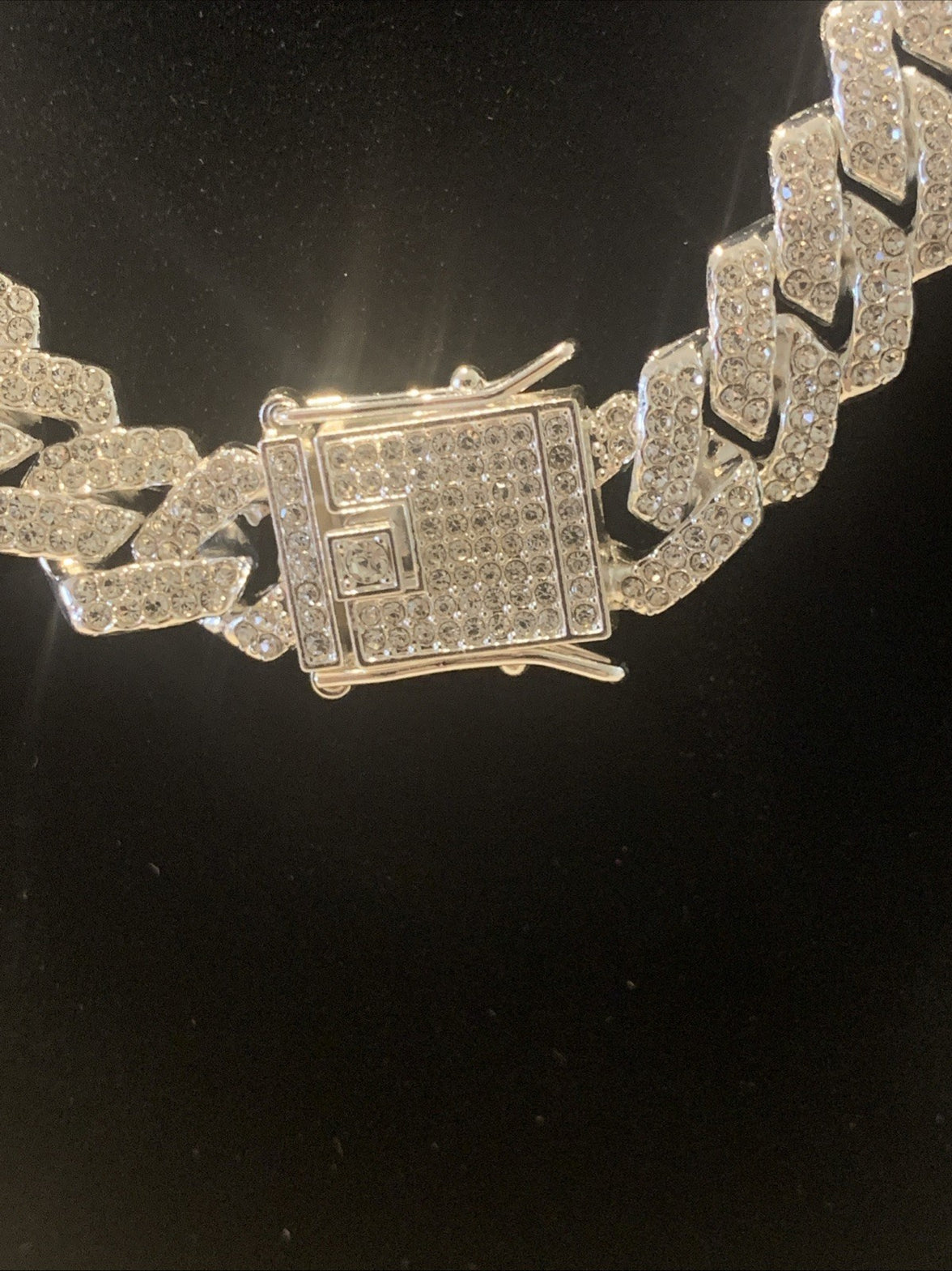 Silver Iced Out AAA CZ Cuban Link Chain 22” , 14 mm Thick, & Bracelet 8” 14 mm2
