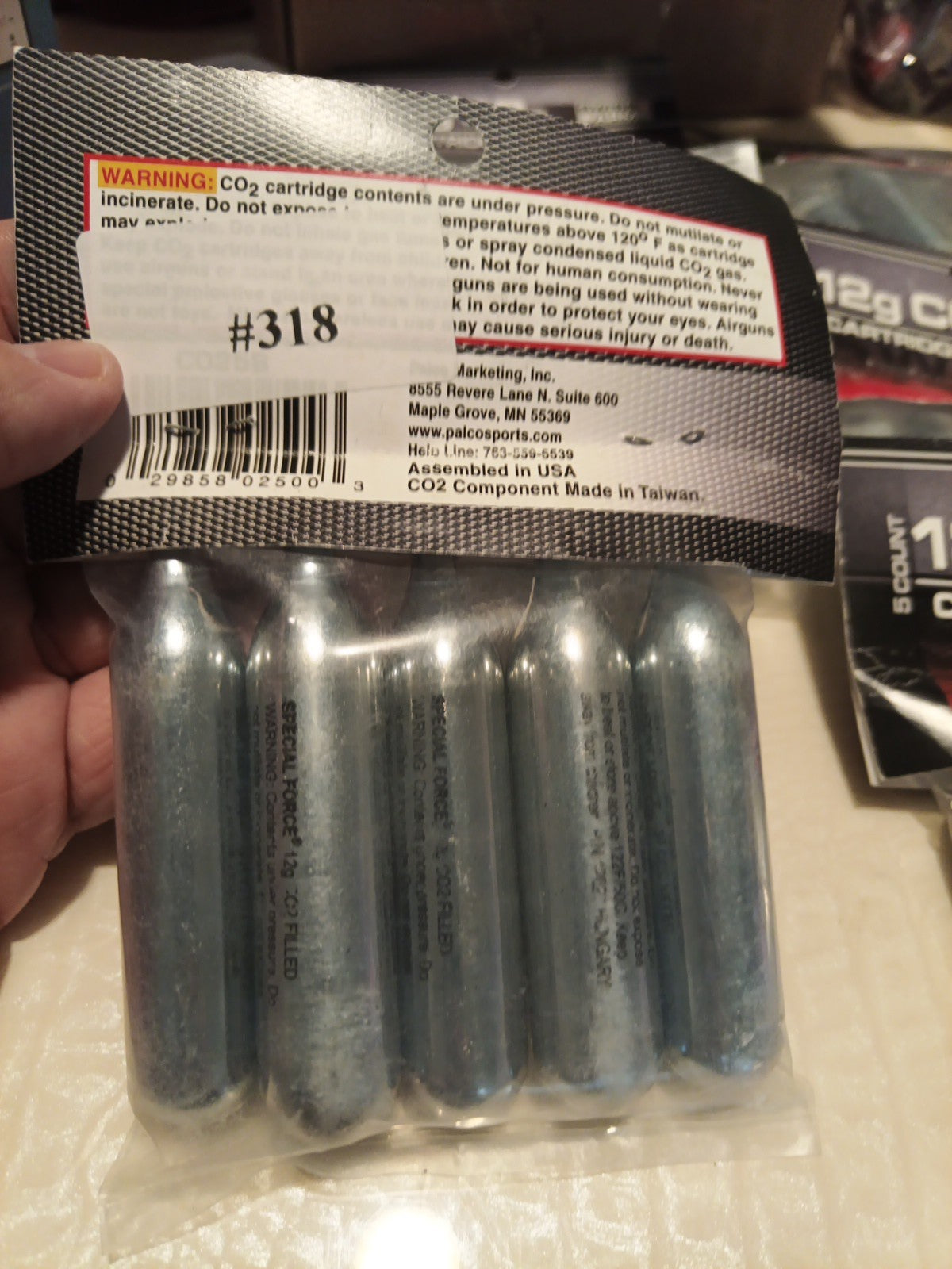 CO2 Cartridges for Air Rifles and Air Pistols, 12-gram C02, Lot Of 302