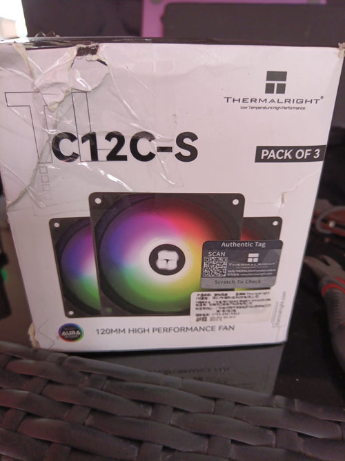 TL-C12C-S X3 CPU Fan 120mm ARGB Case Cooler Fan, 4pin PWM Silent Computer wit...