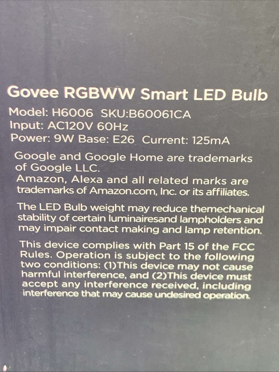 Govee RGBWW Smart LED Light Bulbs Wi-Fi Alexa Google Dimmable4