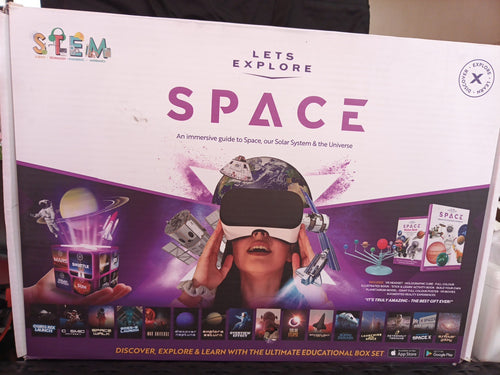Let's Explore VR Headset Space Edition for Kids - STEM Gift Box Brand