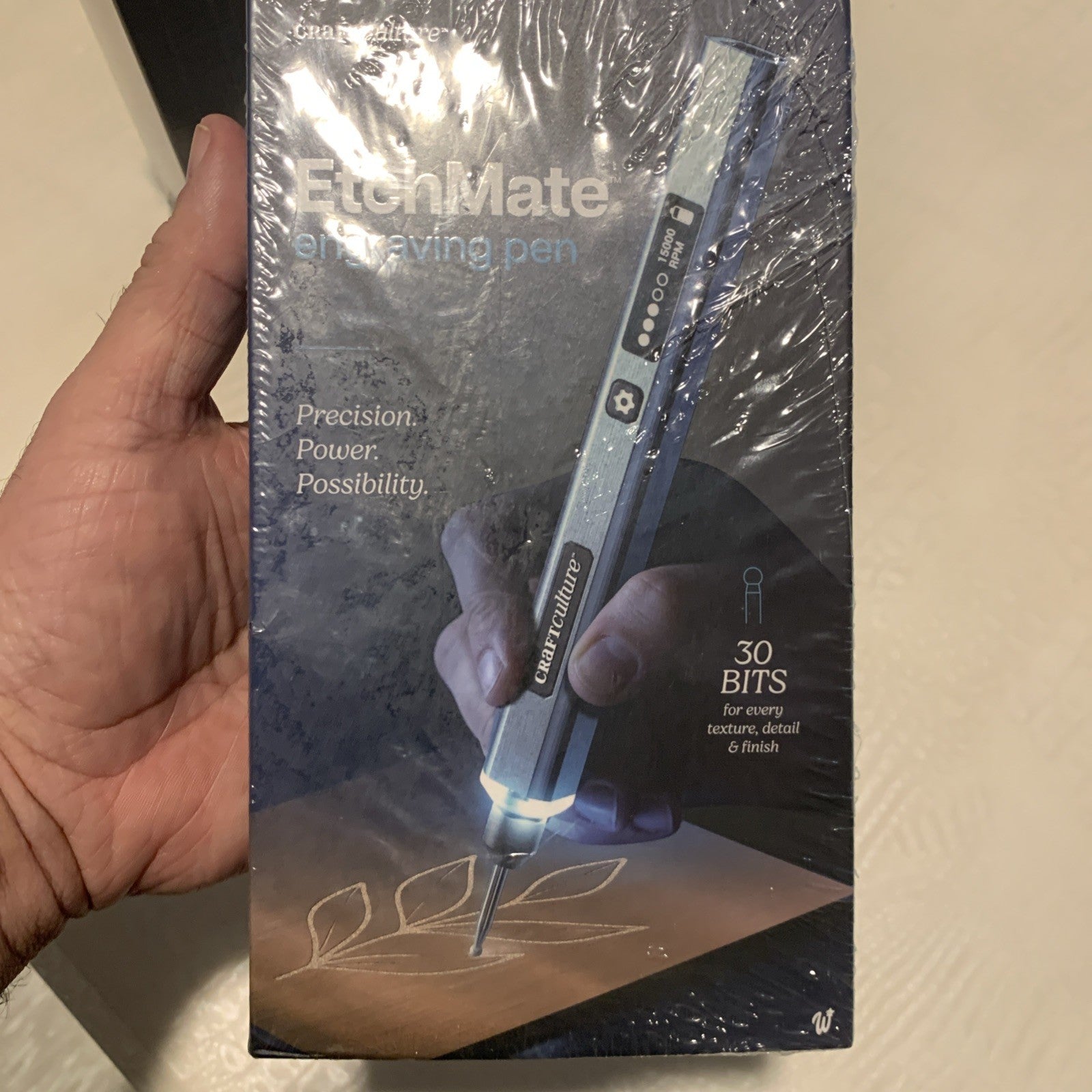 Etchmate Engraving Pen for Metal, Wood, Glass, Plastic, SEALED, ART,  30 Bits0