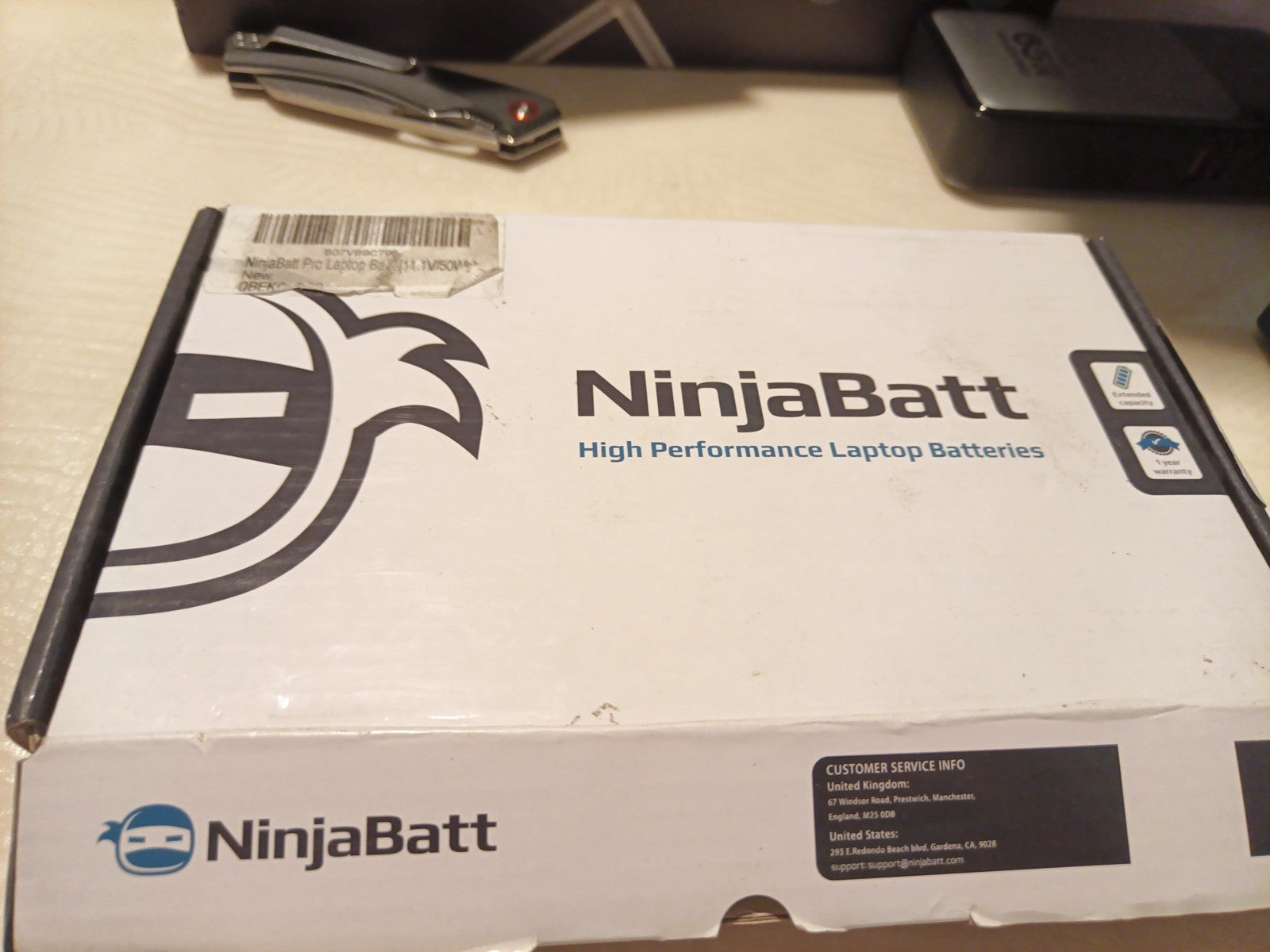 Laptop Battery Ninjabatt CM03XL High Performance Recharge  Li-ion New Open Box0