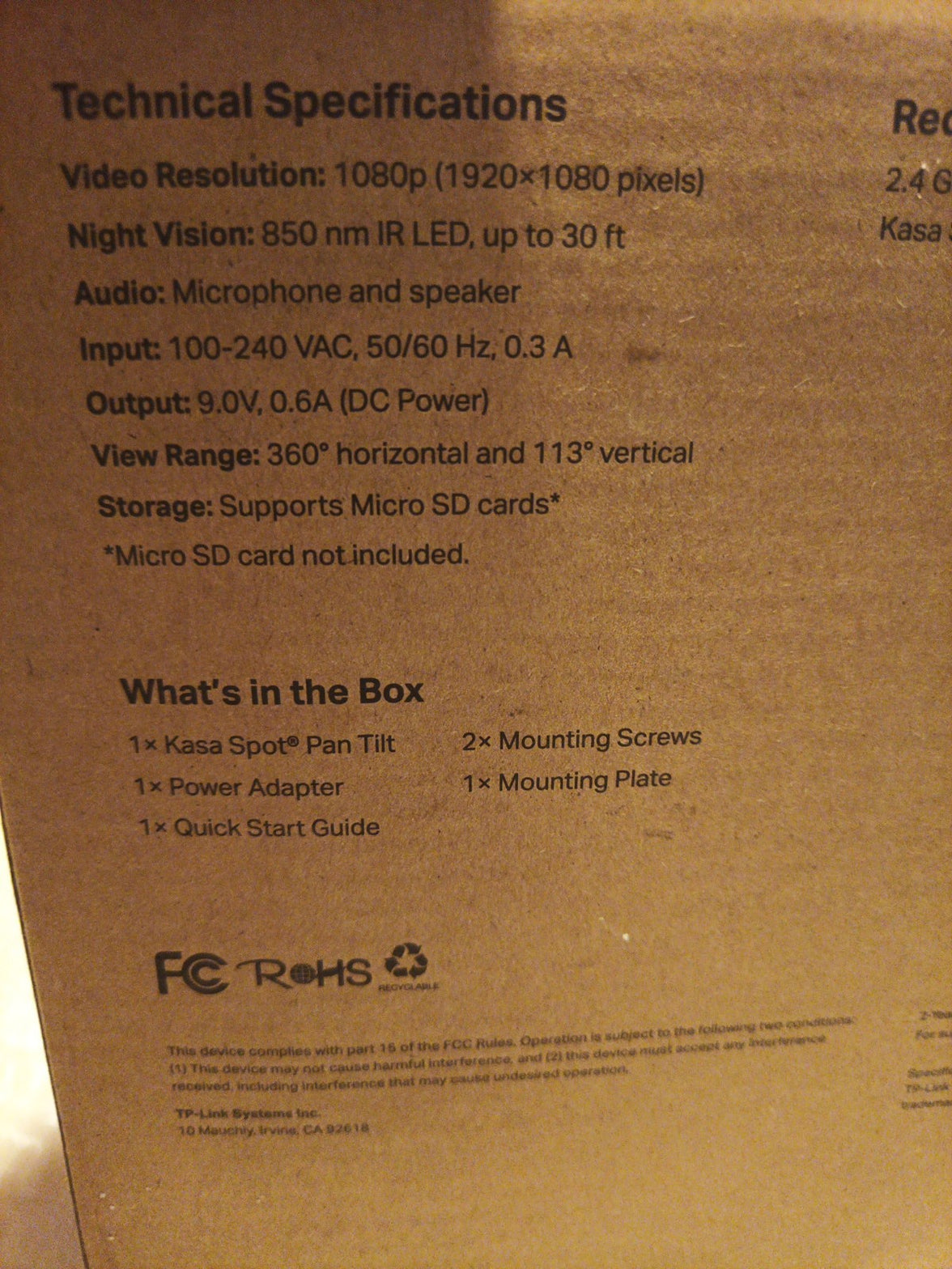 Kasa Spot Smart Indoor Pan-Tilt Security Camera (EC71)3