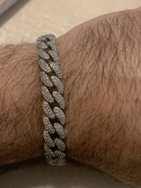 Moissanite Cuban Bracelet,  Iced Out 8.5”, 10mm, Sterling Silver 925, 1.5 Oz7