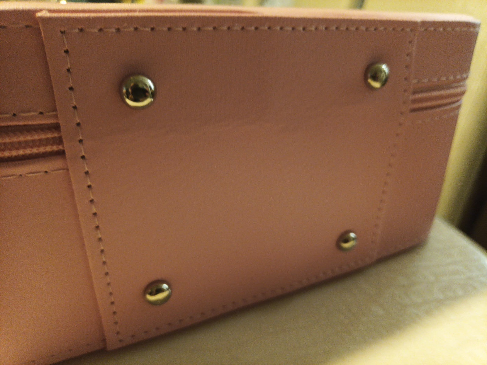 Great Quility Labubu Makeup Case W/Mirror Pink2