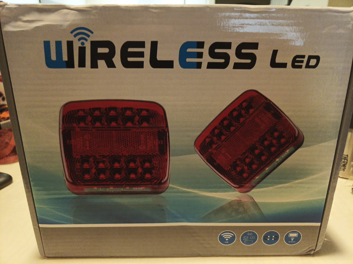 2pc Set LED Magnetic Wireless Trailer TailLight Kit Automotive New In Box0