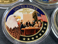 Set Of 7 Different America 250th Anniversary Commemorative Challenge Coin $ave!!12