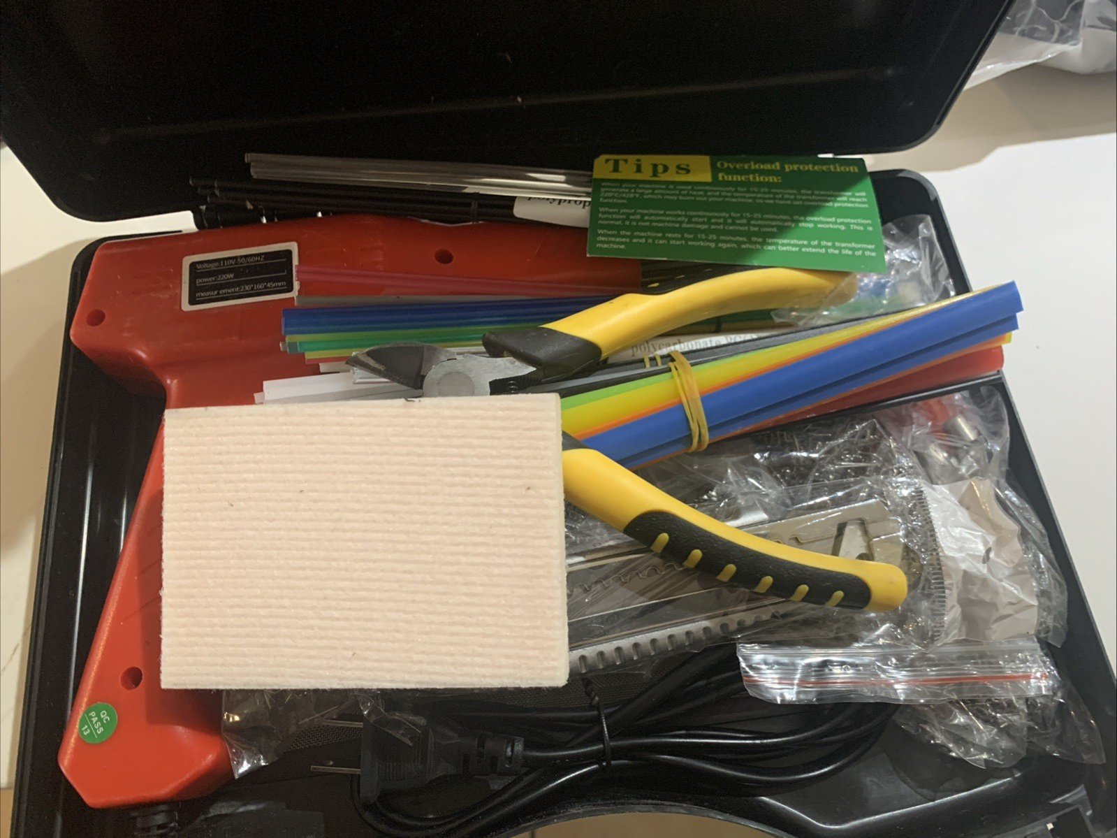 Plastic Welding Kit 220W Hot Stapler Car Bumper Repair Tool, See Pics14