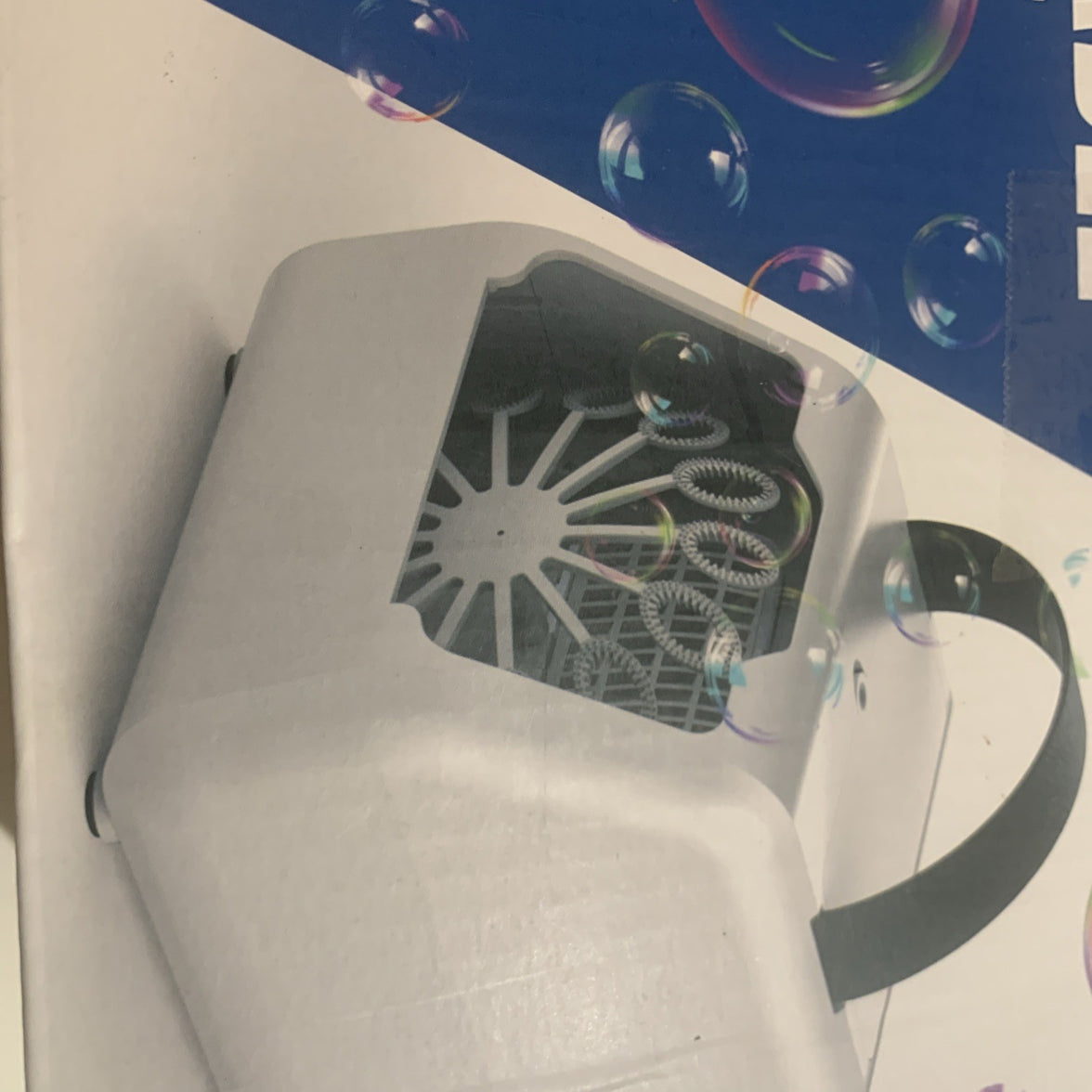 Portable Bubble Machine White Open Box2