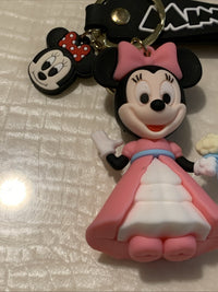 Pair Of Disney Mickey & Minnie Mouse Dale Bowser 3D Pendant Keychains Key Rings2