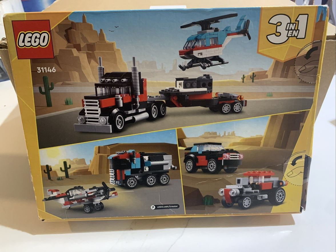 lego creator 3 in 1 Flatbed Truck With Helicopter - New In Box2
