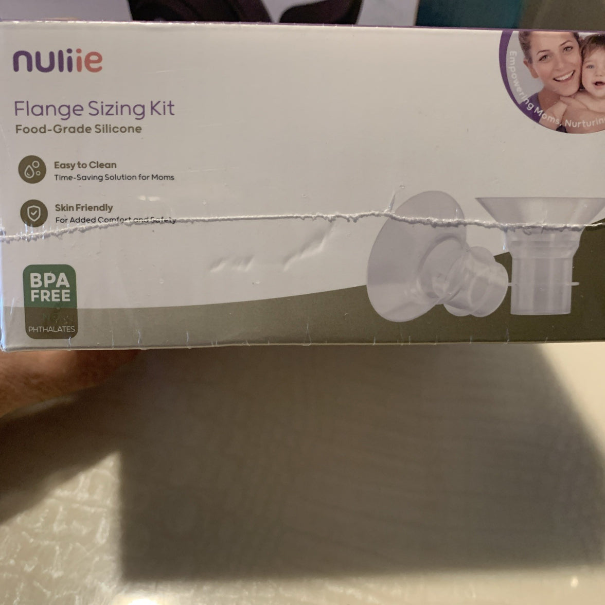 Nuliie Flange Sizing Kit Breast Pump Insert BPA-Free Silicone Nursing New 0