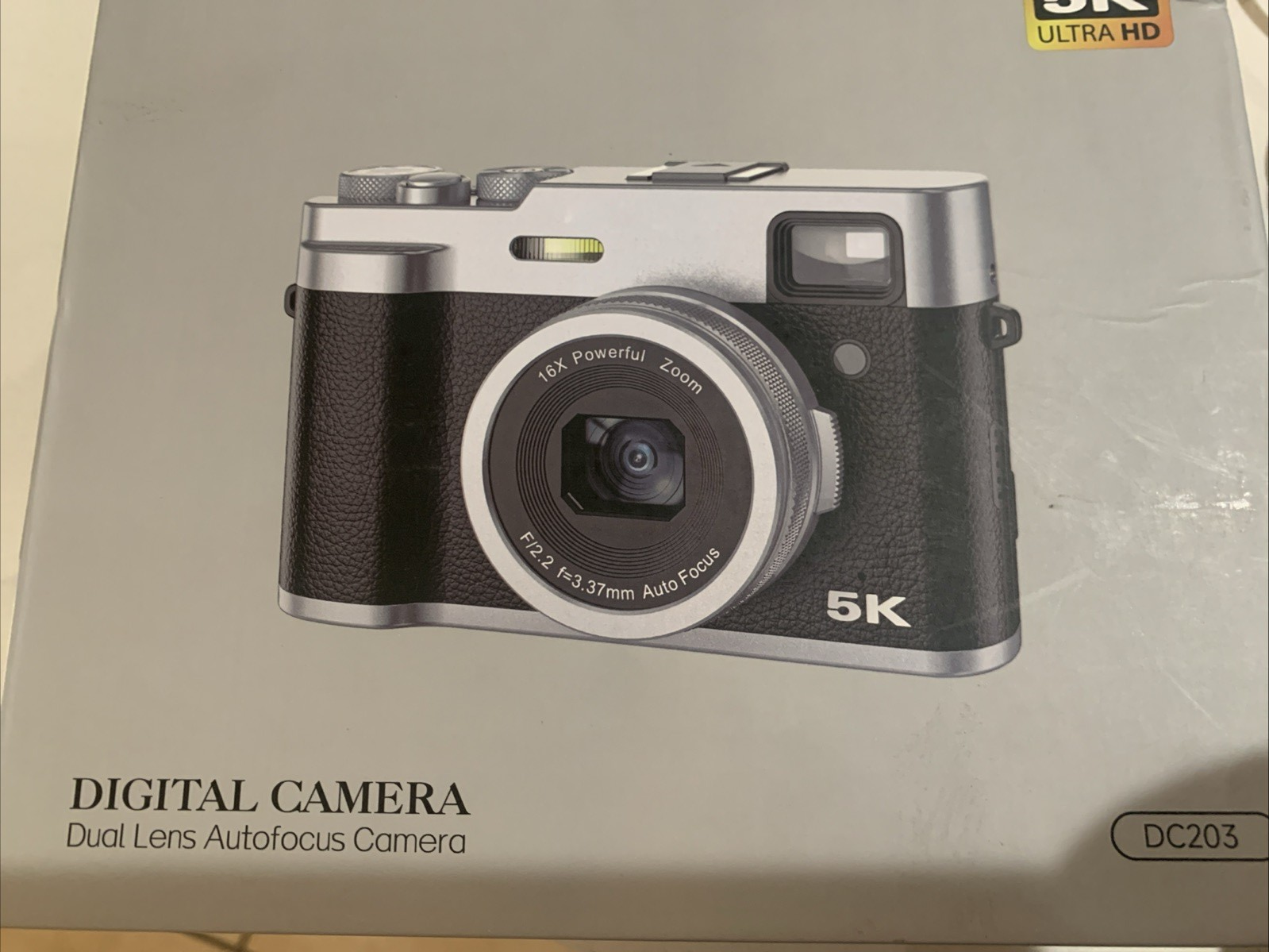 Shenzhen Sonida DC203 Digital Camera w/ Batteries & Box-5k Ultra HD0