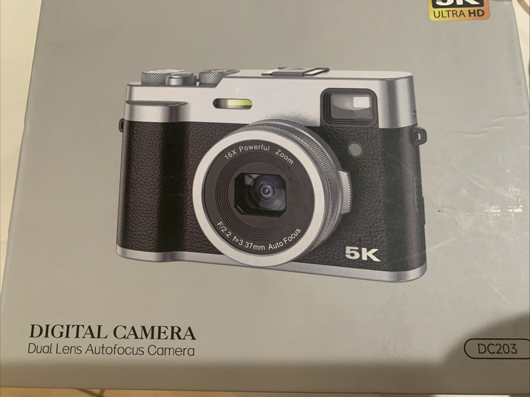 Shenzhen Sonida DC203 Digital Camera w/ Batteries & Box-5k Ultra HD0