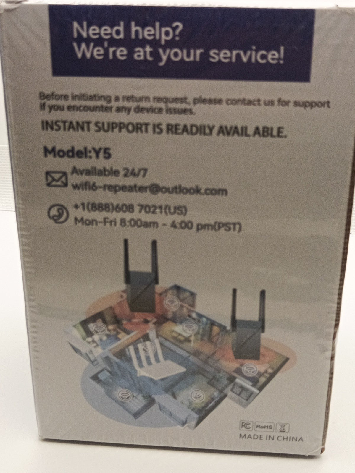Wifi 6 Extender High Power Range Extender Model Y5 Boosts 5G Black4