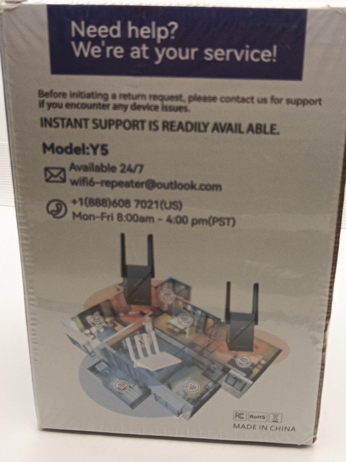 Wifi 6 Extender High Power Range Extender Model Y5 Boosts 5G Black4