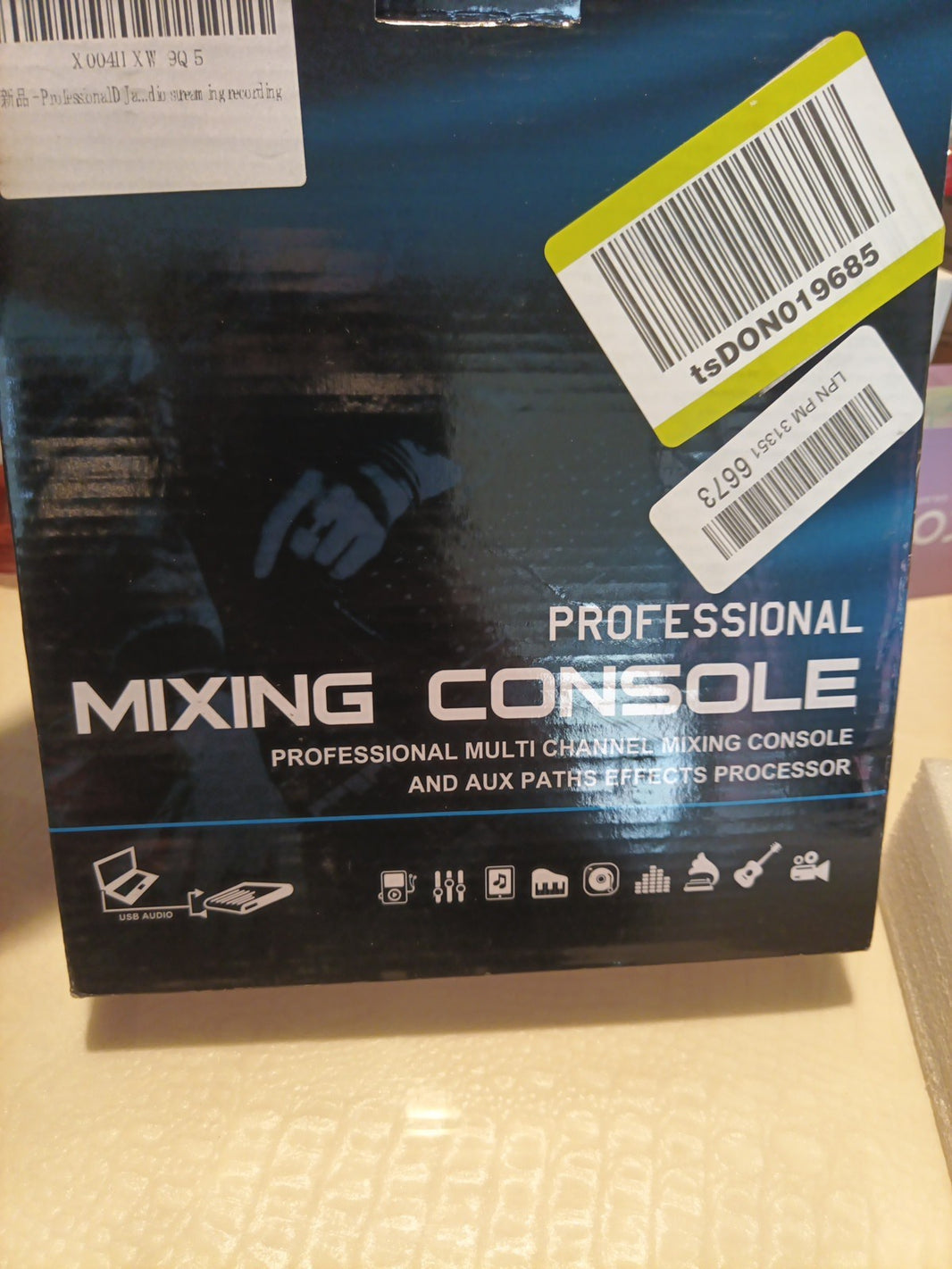 Professional DJ audio mixer, 4-channel DJ mixer, Bluetooth sound mixer, suppo...1