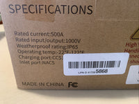 NACS TO CCS1 TESLA SUPERCHARGER ADAPTER 500A 1000V AFS QIORE BRAND NEW BS1